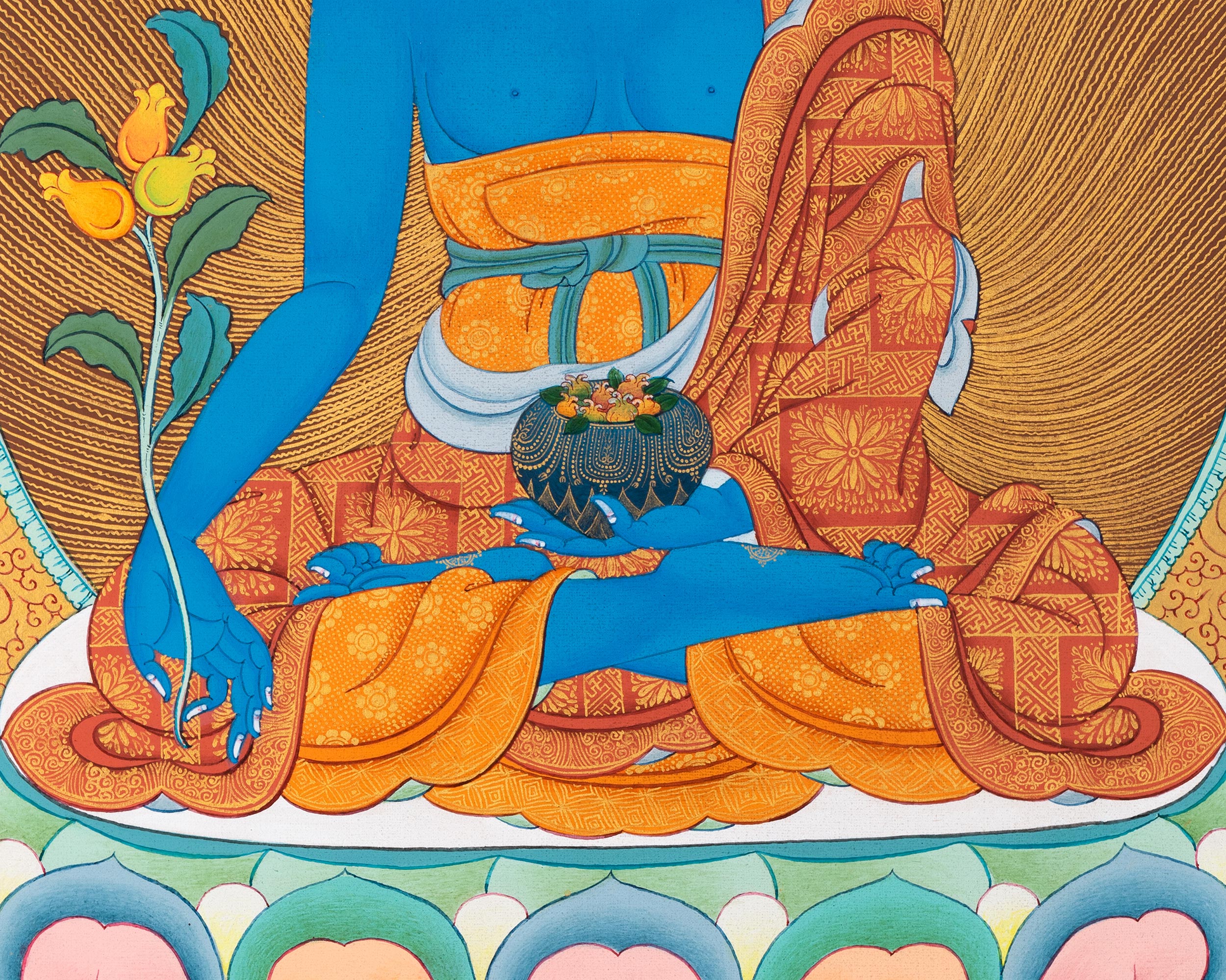 Medicine Buddha | Perfect Thangka Print for Meditation