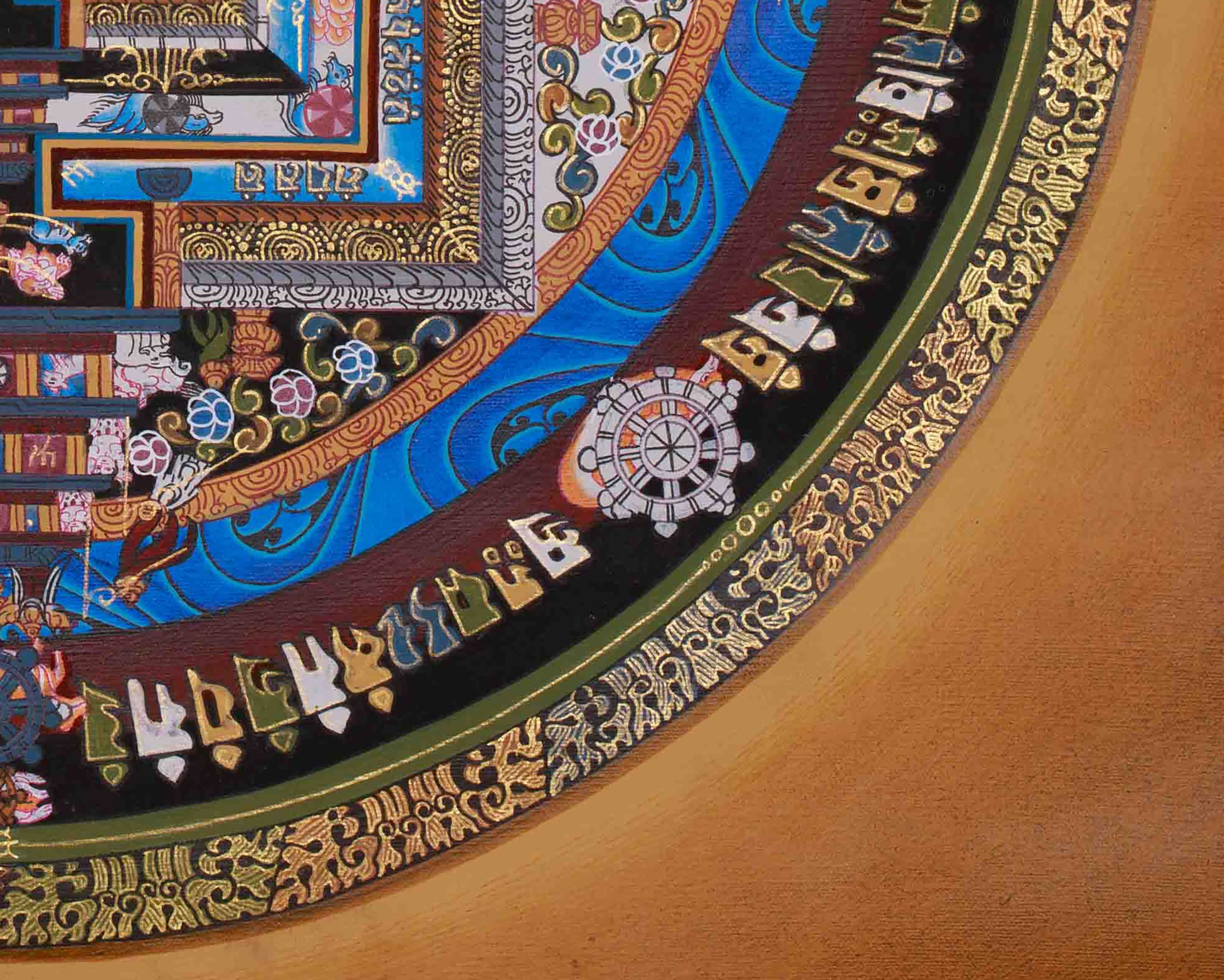 Sacred Art Of Kalachakra Mandala | Spiritual Wheel Of Time Mandala | Meditation & Spiritual Altar