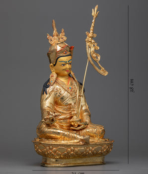 padmasambhava gilt statue