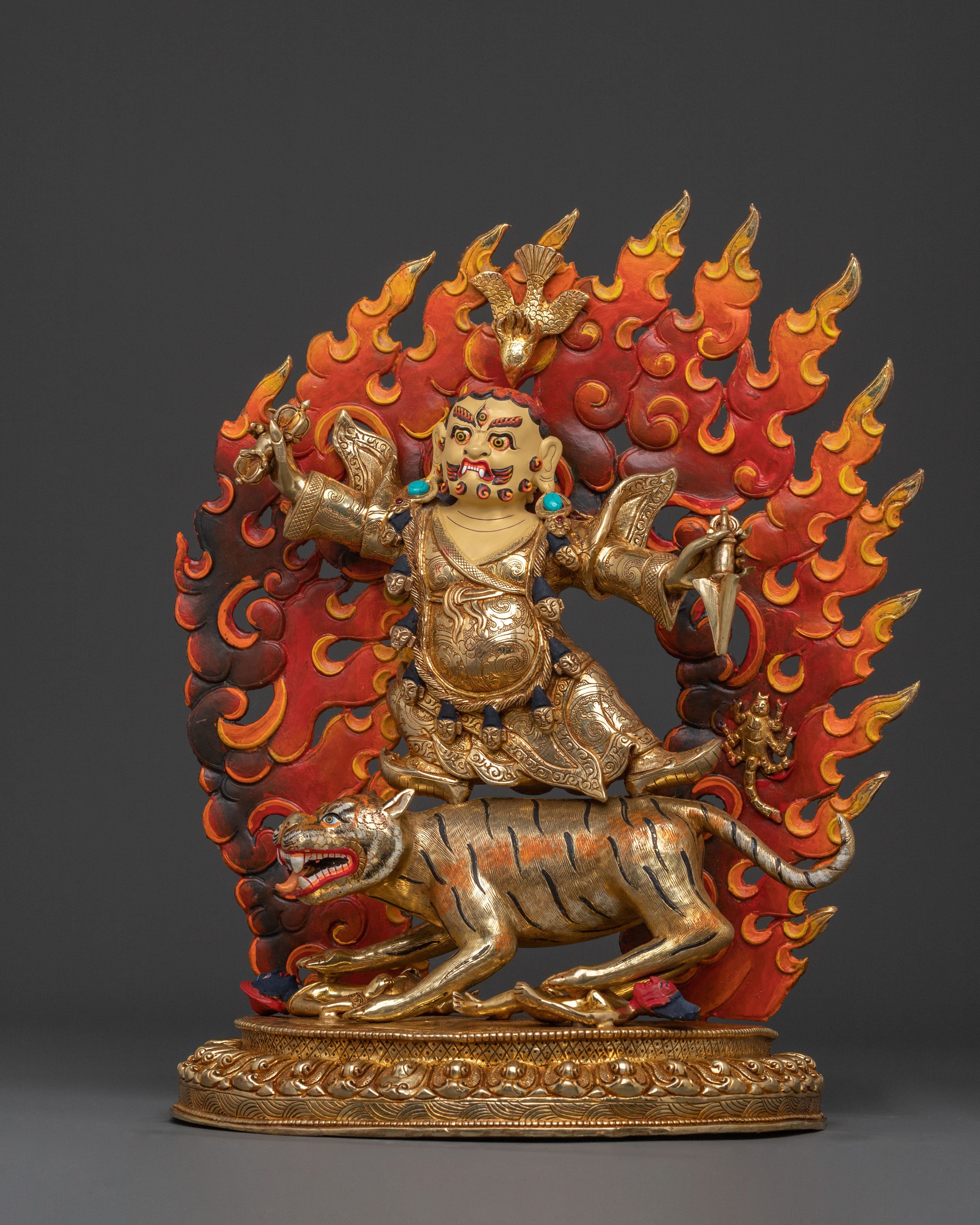 Spiritual Dorje Drollo Vajra Protector Statue | Tibetan Buddhist Sculpture