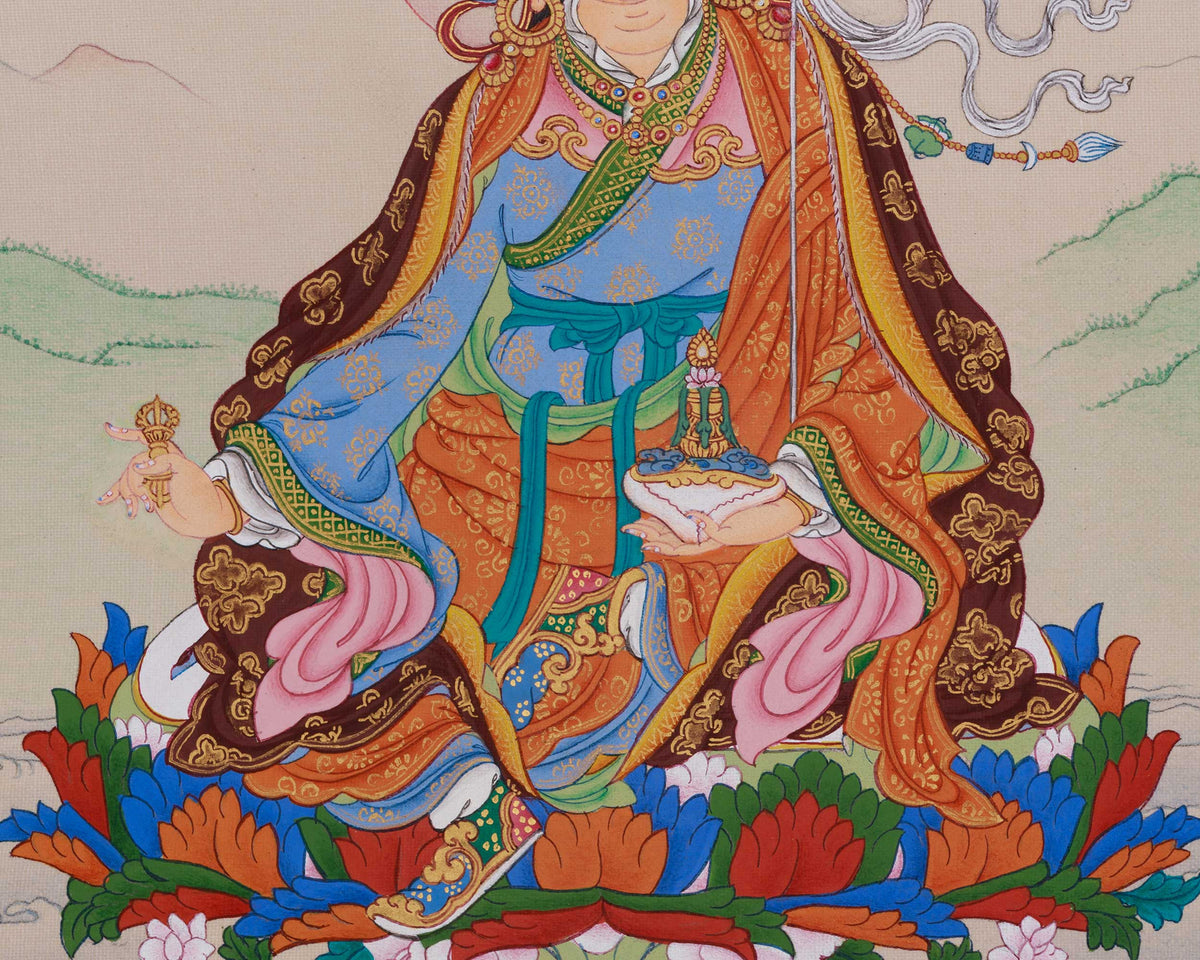 Divine Guru Rinpoche Thangka | Enlightenment Artwork