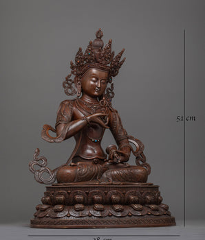 Oxidized Vajrasattva Figure | Handcrafted Symbol of Purity