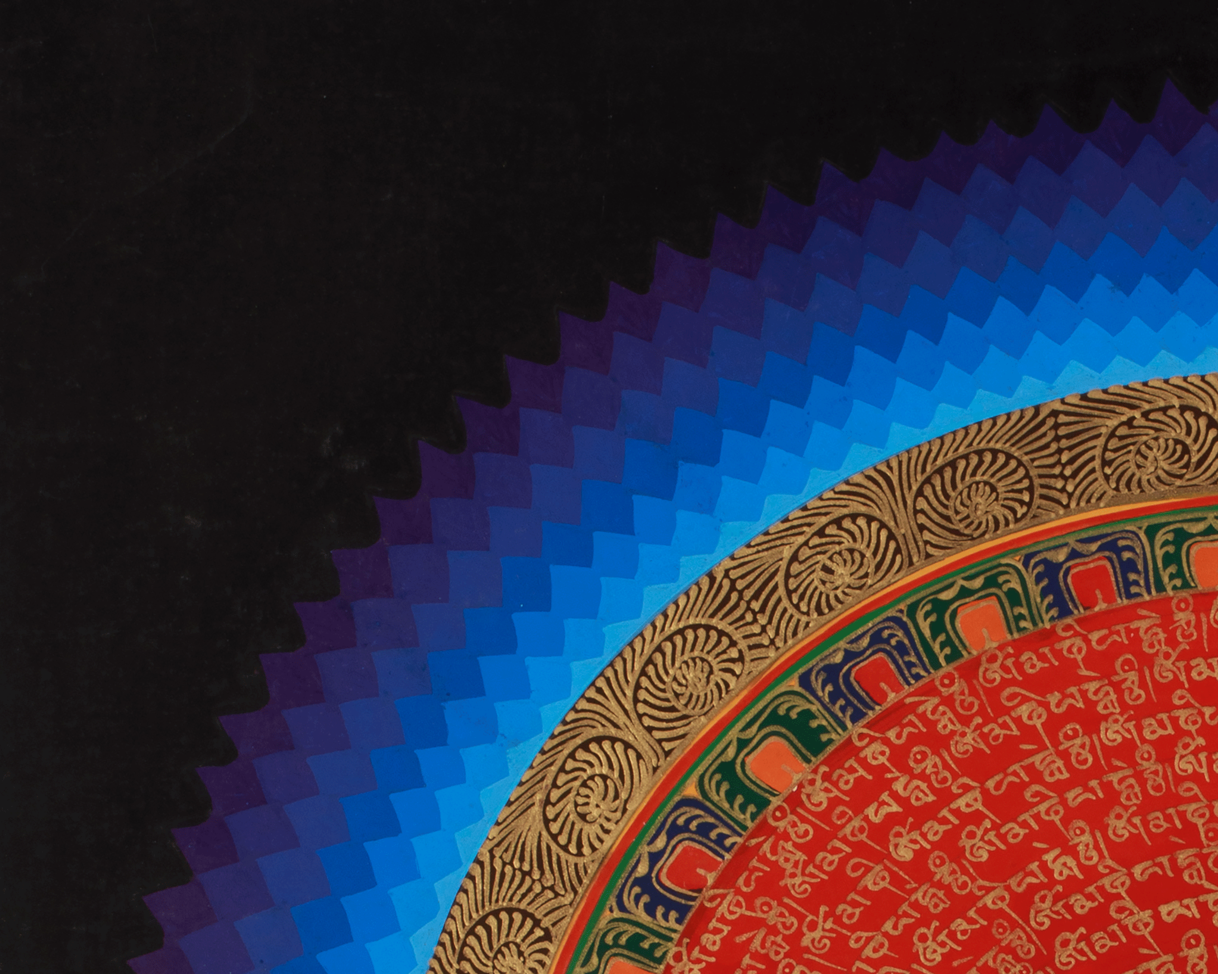Buddhist Thangka of Mantra Mandala | Sacred Wall Hanging Art