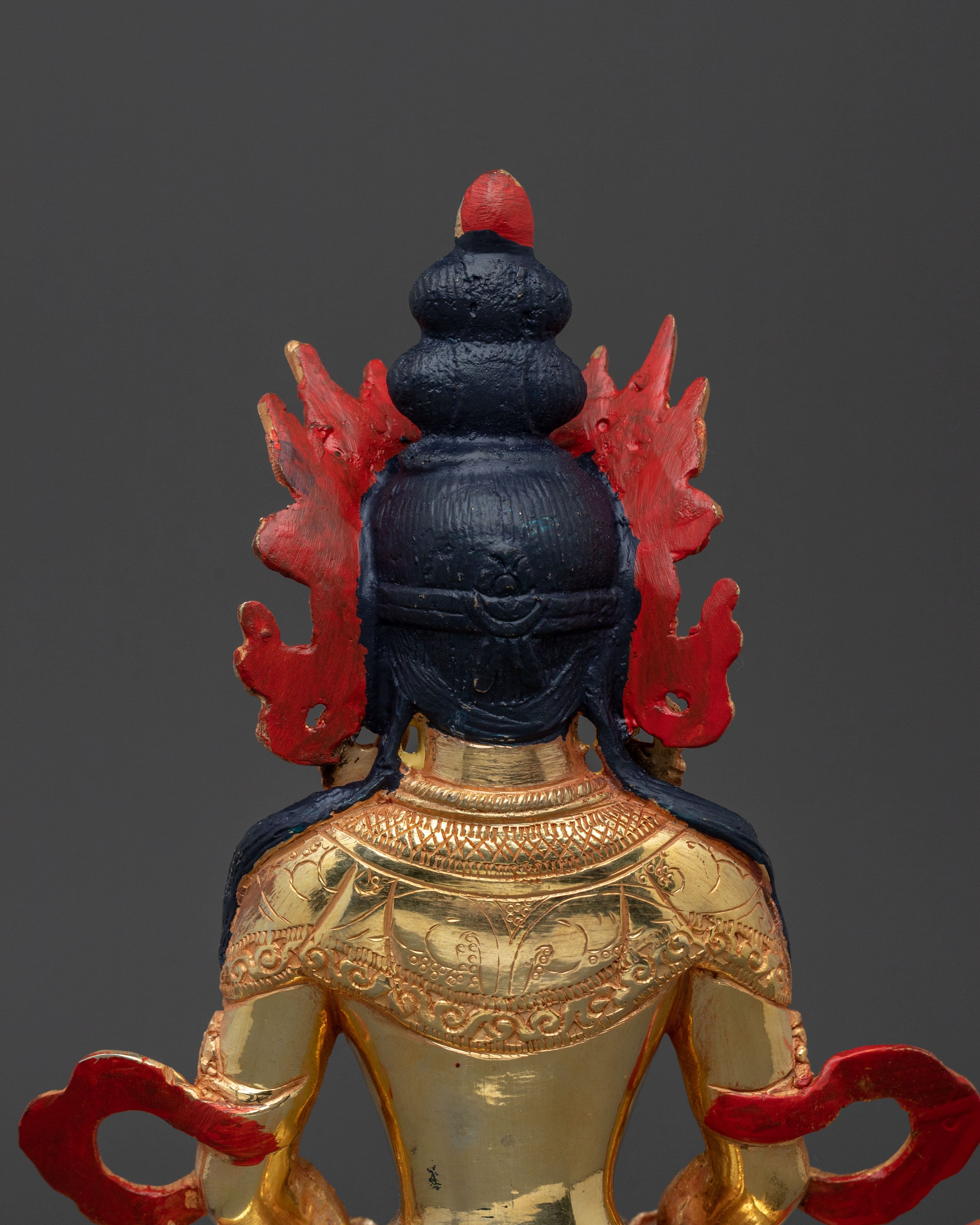 Handcrafted Amitayus Spiritual Statue | Tibetan Buddhist Long Life Deity