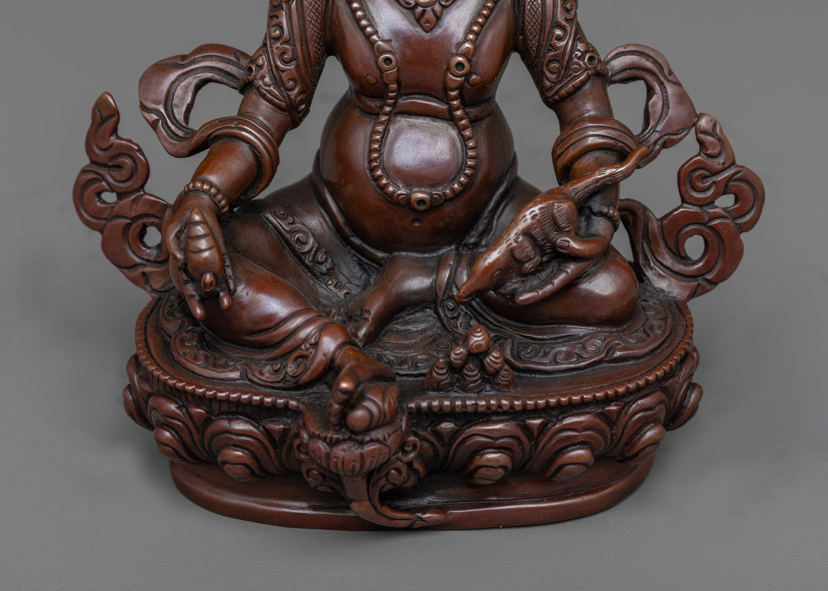 Enchanting Guru Dzambhala Statue | Exquisite Oxidized Copper