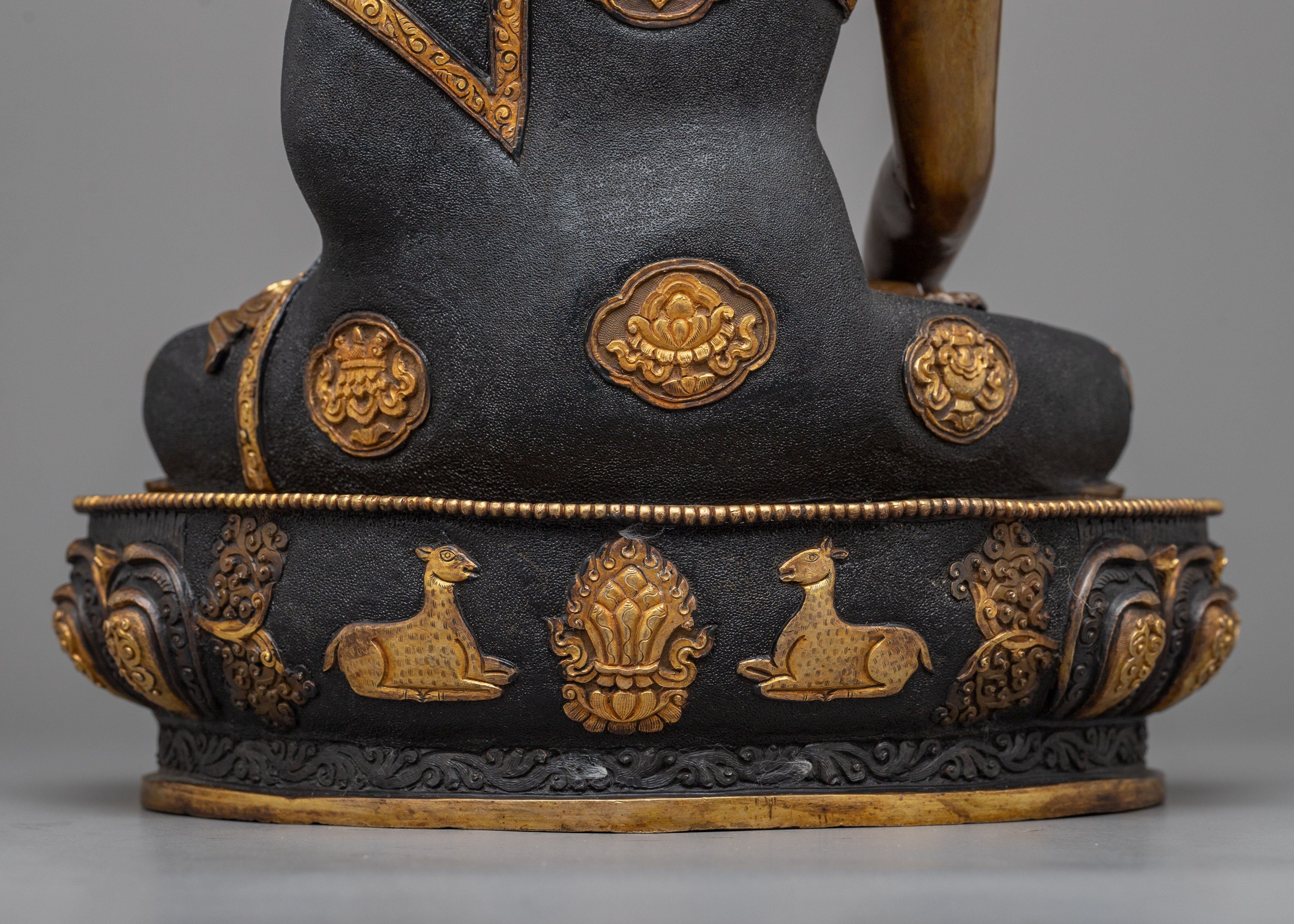 Lord Buddha Sculpture | Oxidized Copper Emanation of Serene Wisdom