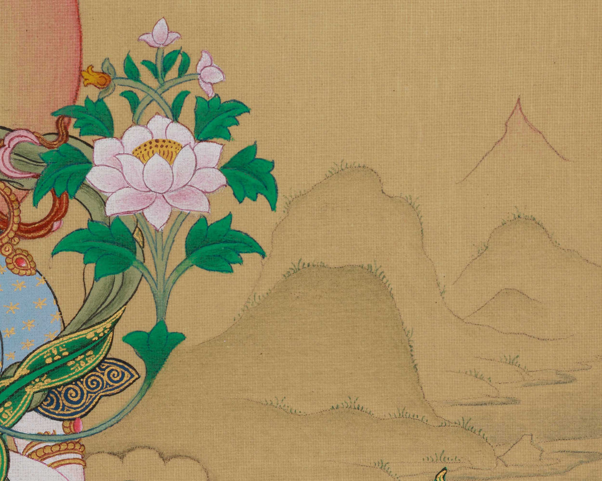 longevity Deity White Tara With Amitabha Buddha | Female Buddha