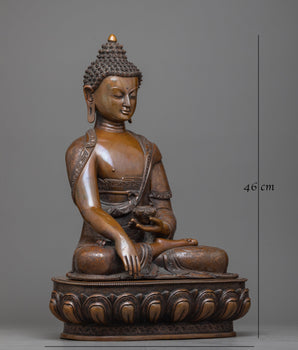 Unveiling Gautama the Buddha in Oxidized Copper Serenity | Symphony of Serenity