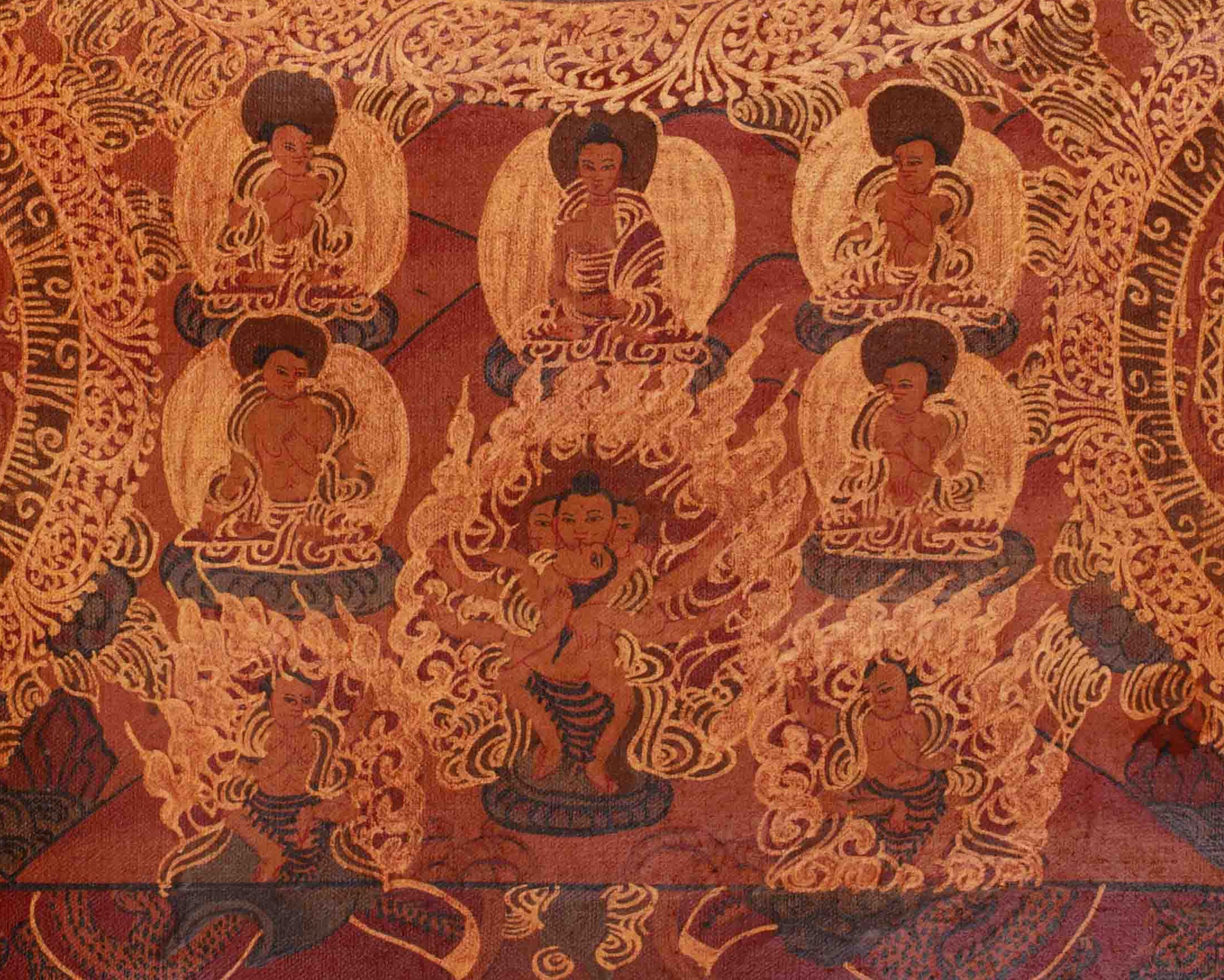 Spiritual Buddha Mandala Artwork | Tibetan Buddhist Thangka | Traditional Himalayan Art