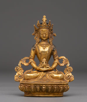 Amitayus Statue with Antique Finish