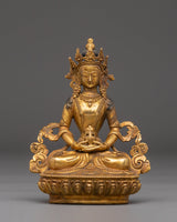 Amitayus Statue with Antique Finish