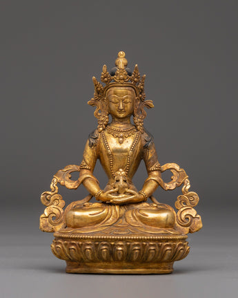 Amitayus Statue with Antique Finish
