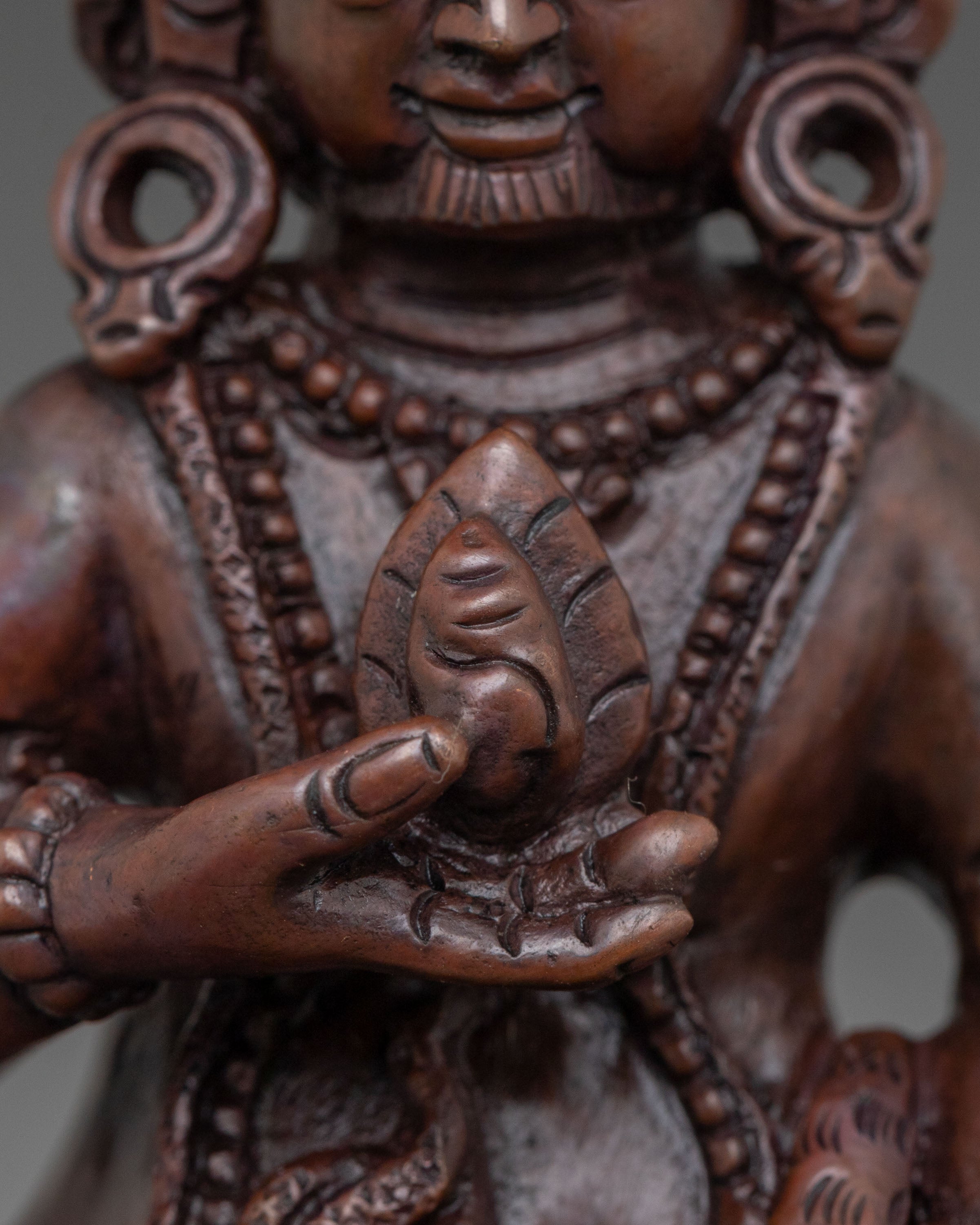 Black Dzambhala Sacred Sculpture | Buddhist Wealth Deity