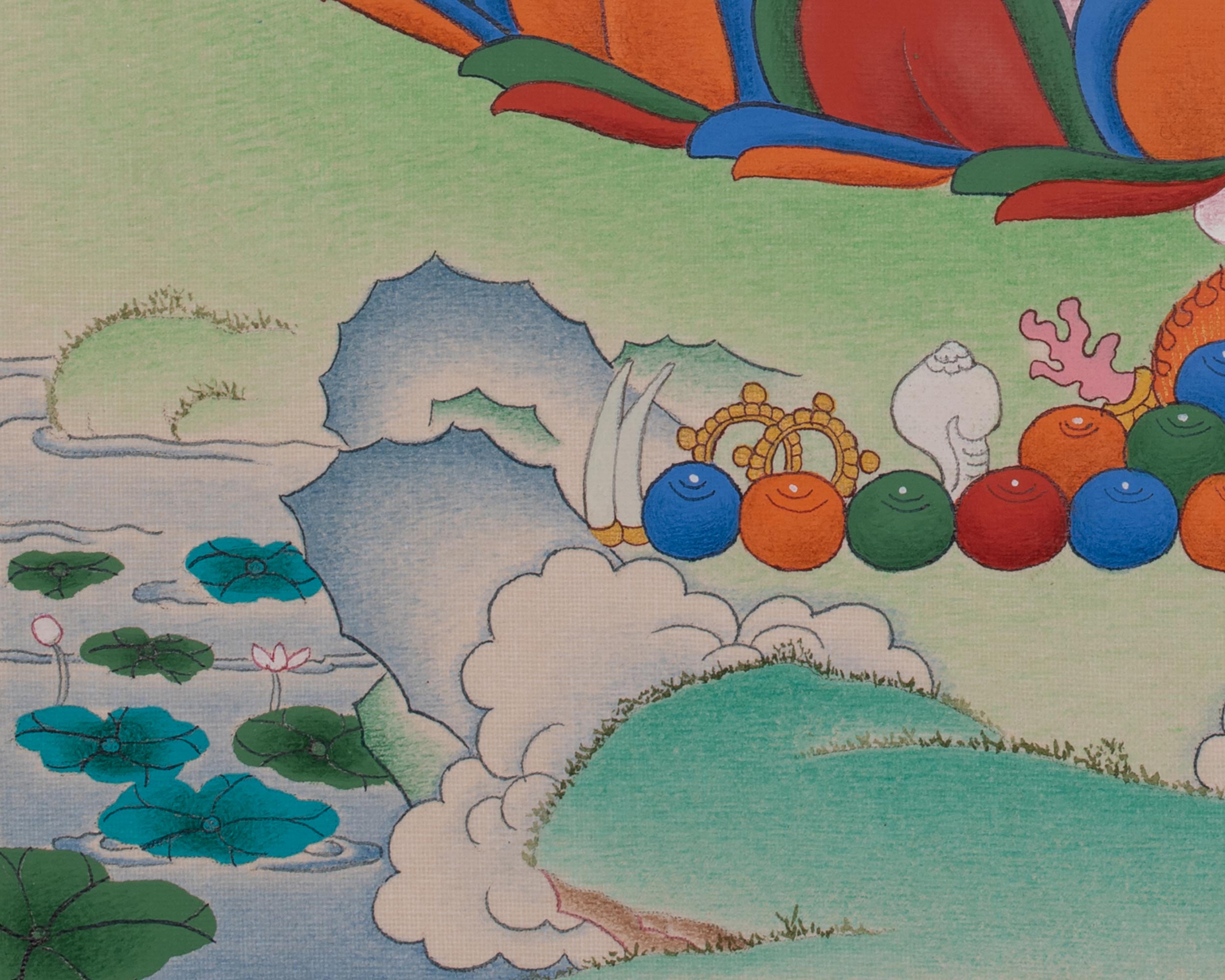 Manjushri Buddhist Art | Bodhisattva Deity | Sacred Artwork | Spiritual Gift