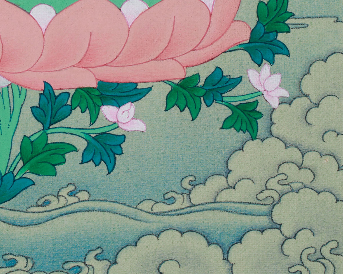 Sacred Thangka of Medicine Buddha |A Divine Representation of Healing