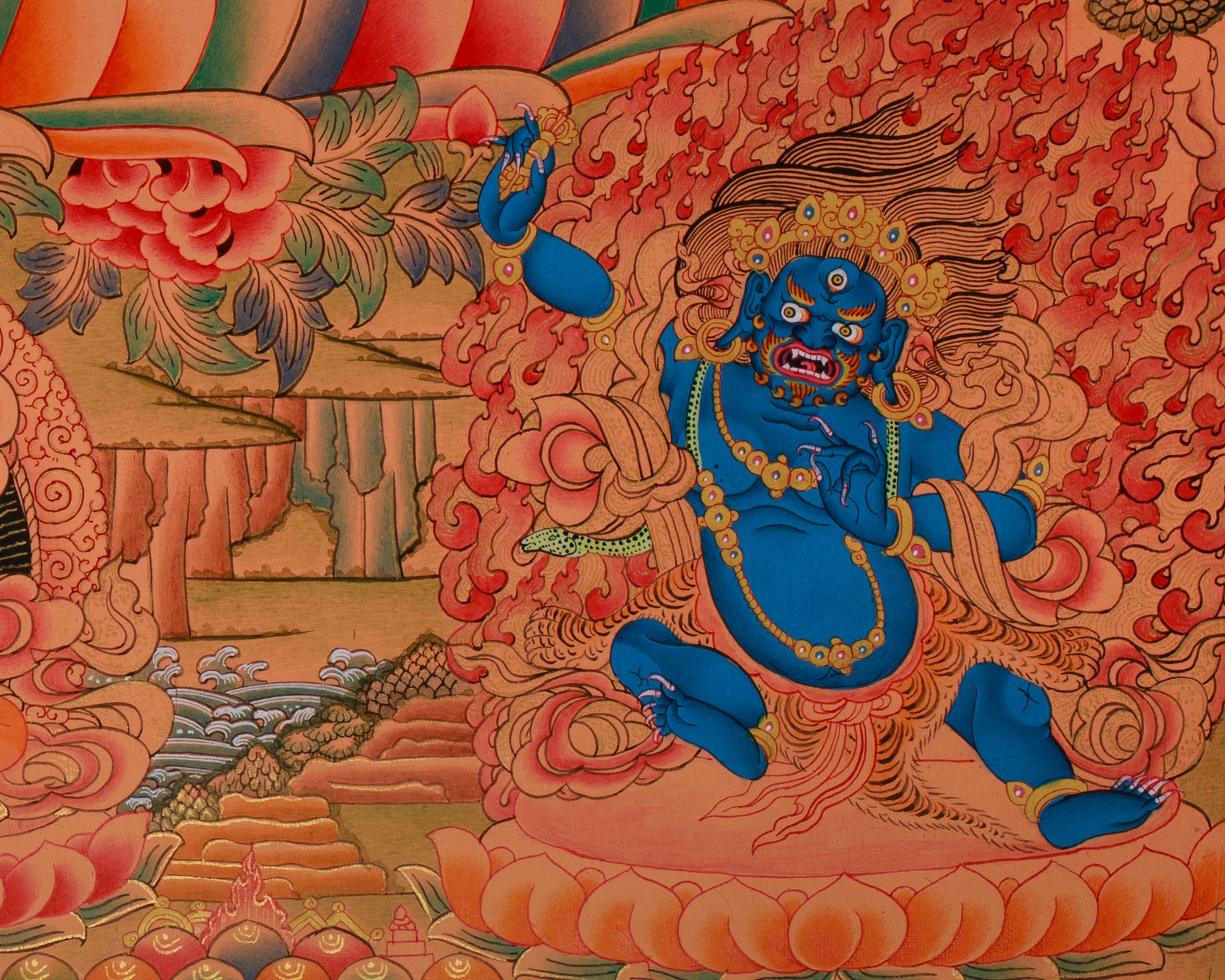 Chenrezig with Five Buddhas and Bodhisattvas | Radiant Compassion in Divine Assembly
