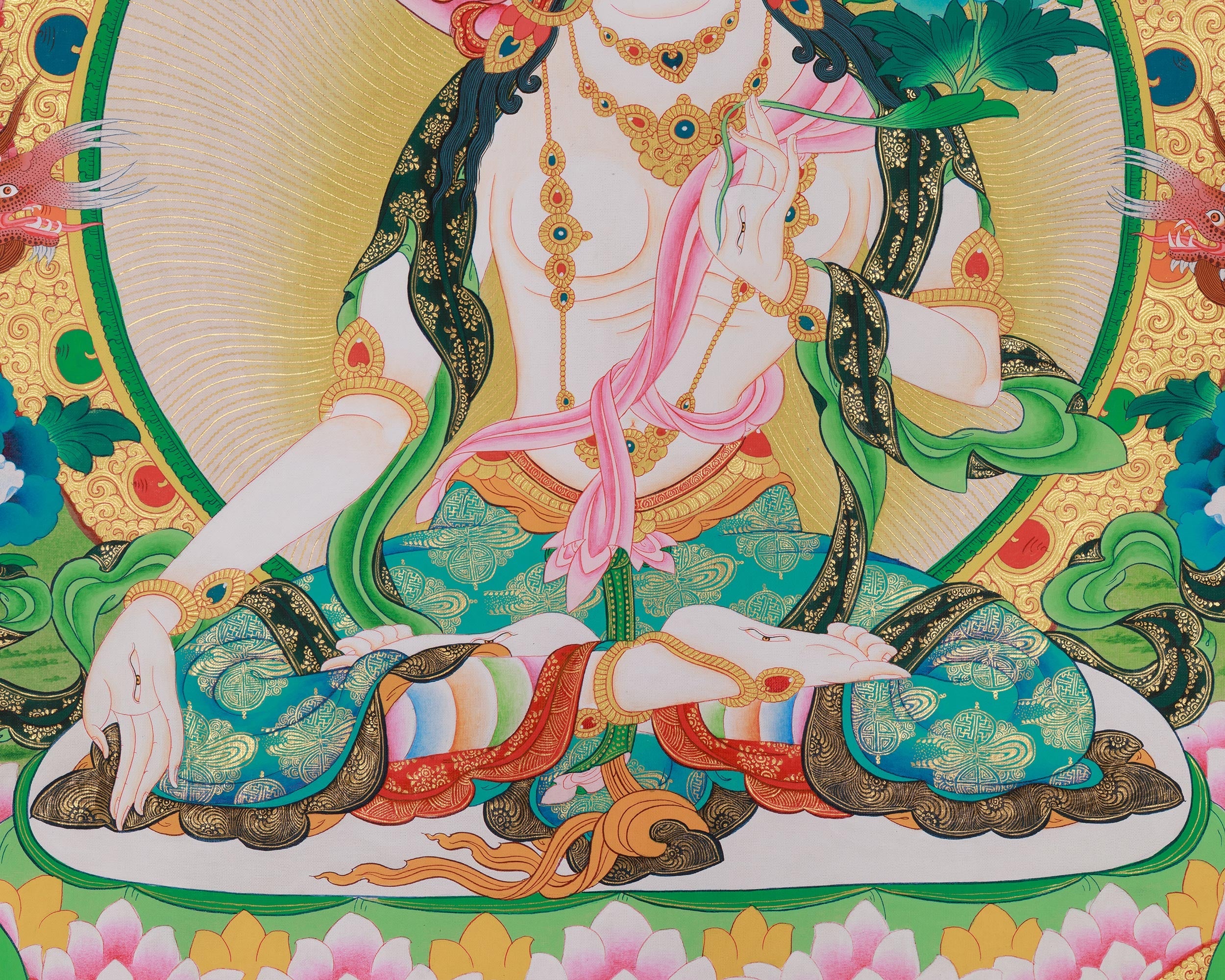 Buddhist Sita Tara Thangka | Revered Female Buddha and Bodhisattva In Tibetan Buddhism