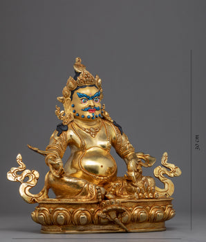 Dzambhala Gold Statue | Deity of Wealth and Prosperity