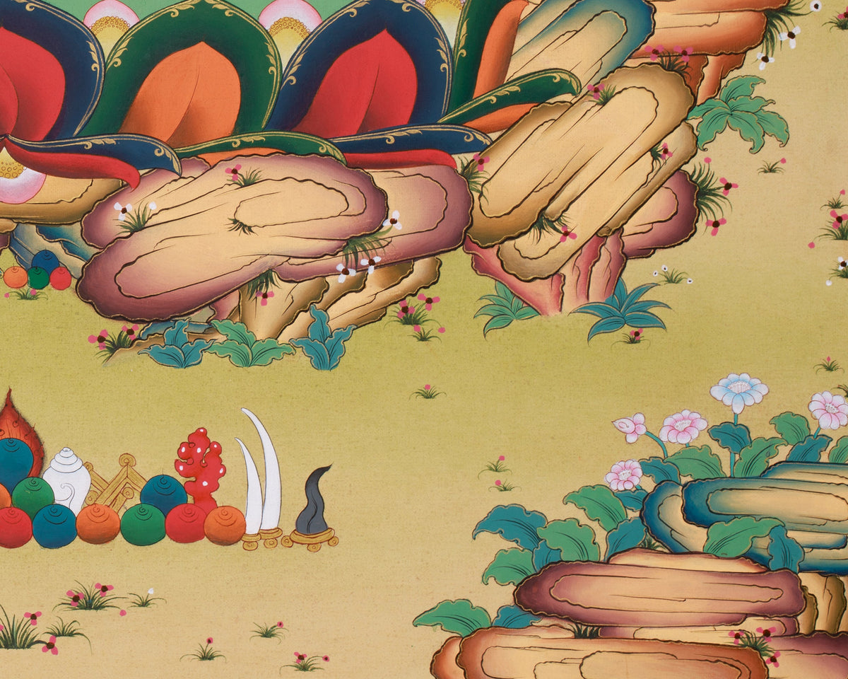 Amitayus Buddha Sacred Art | Buddha of Infinite Life, Longevity, and Merit
