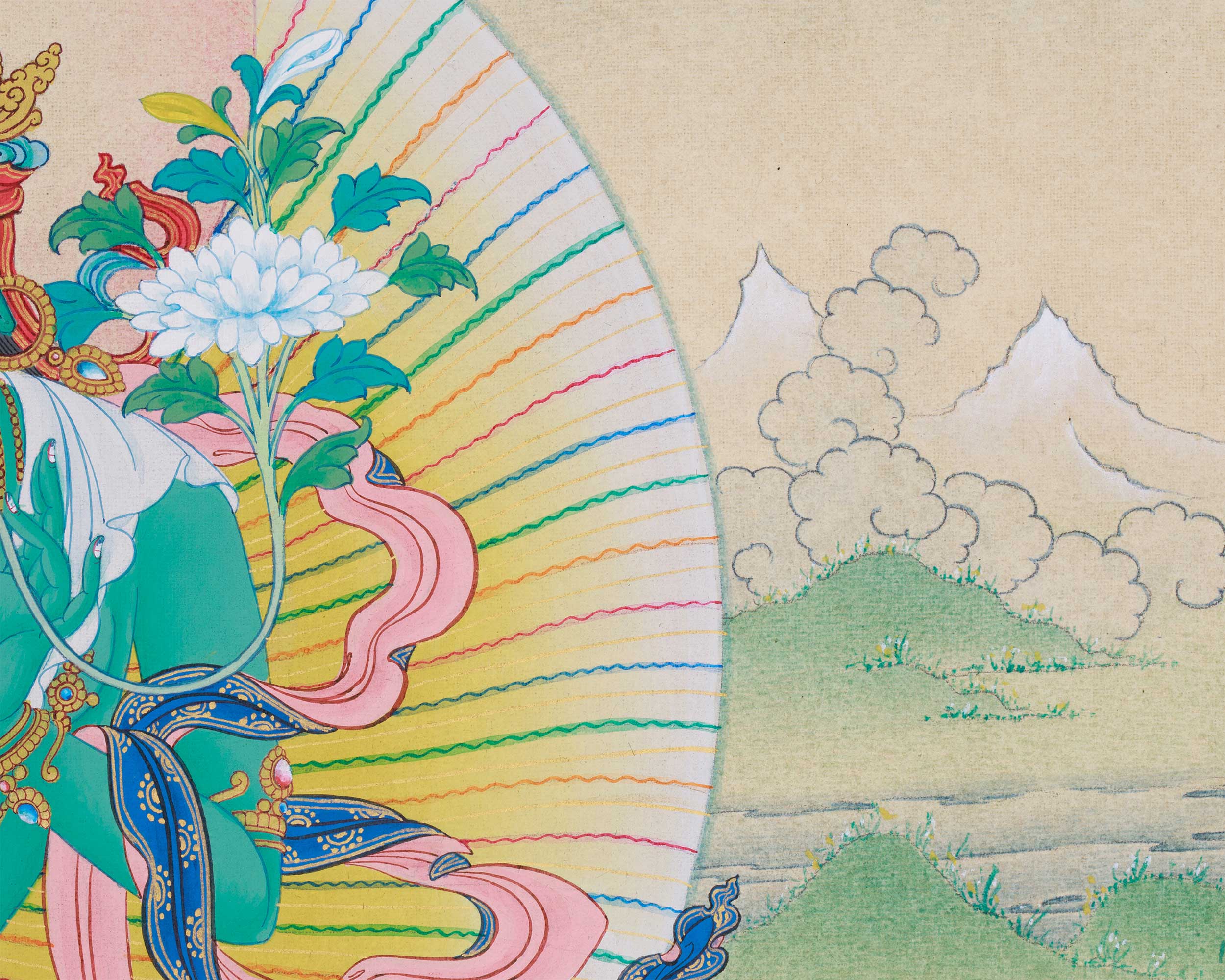 Female Bodhisattva Green Tara Thangka | Mother of Liberation