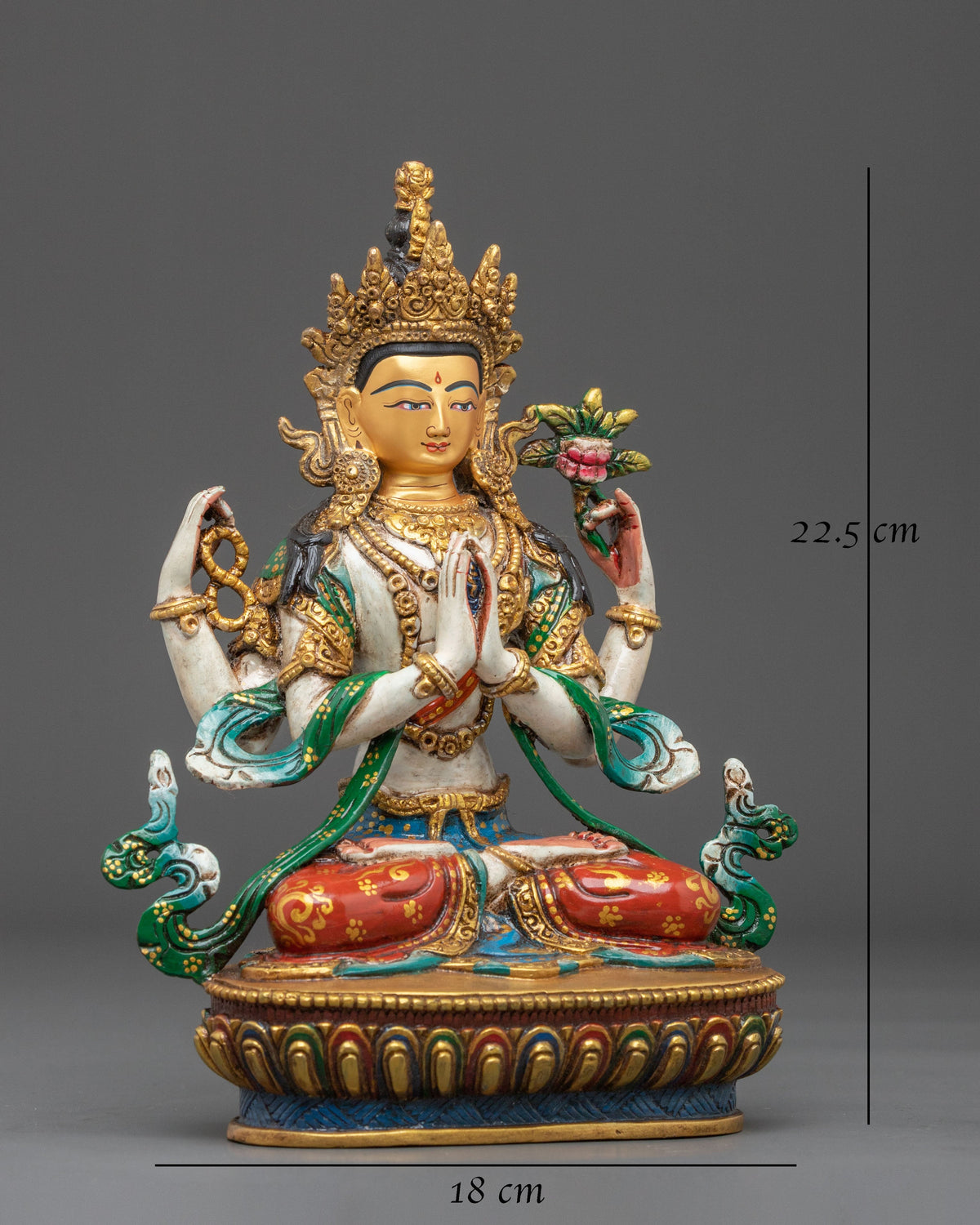 Divine Four-Armed Chenrezig Statue | Embodying Infinite Compassion
