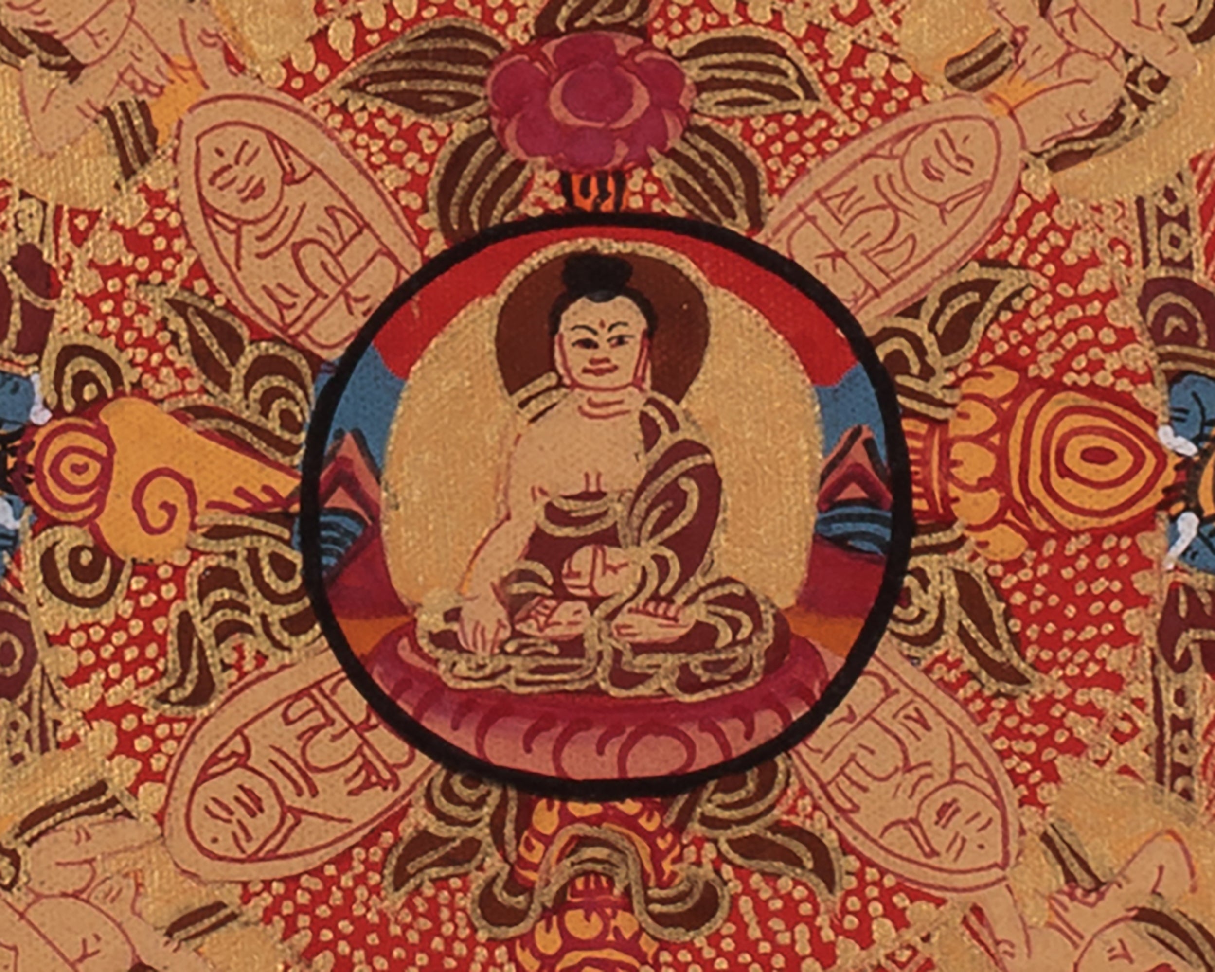 Triple Mandala of Buddha Art | A Sacred Himalayan Artwork of Enlightened Wisdom