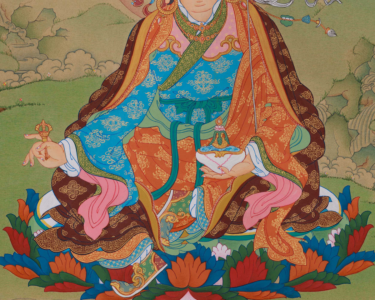 Lotus Born Guru Rinpoche Thangka | An Embodiment of Profound Wisdom