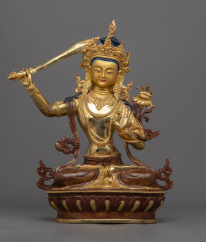 hand carved manjushree statue 