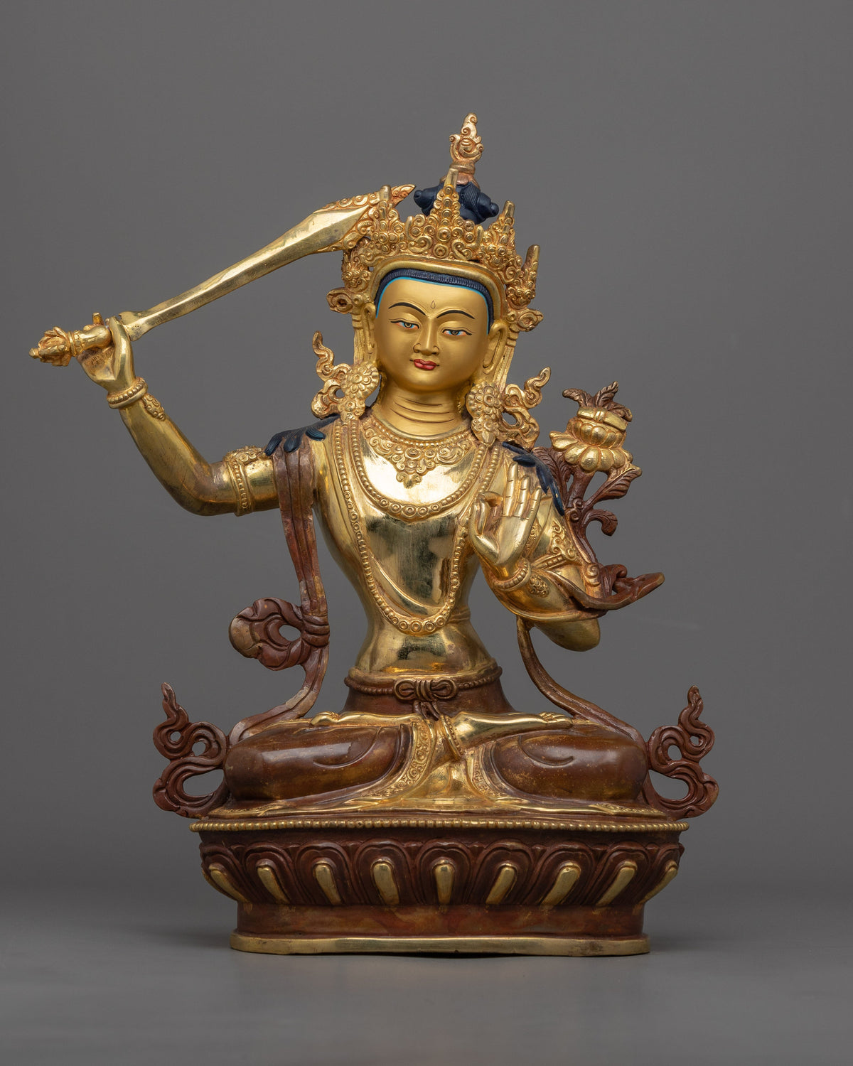 hand carved manjushree statue 