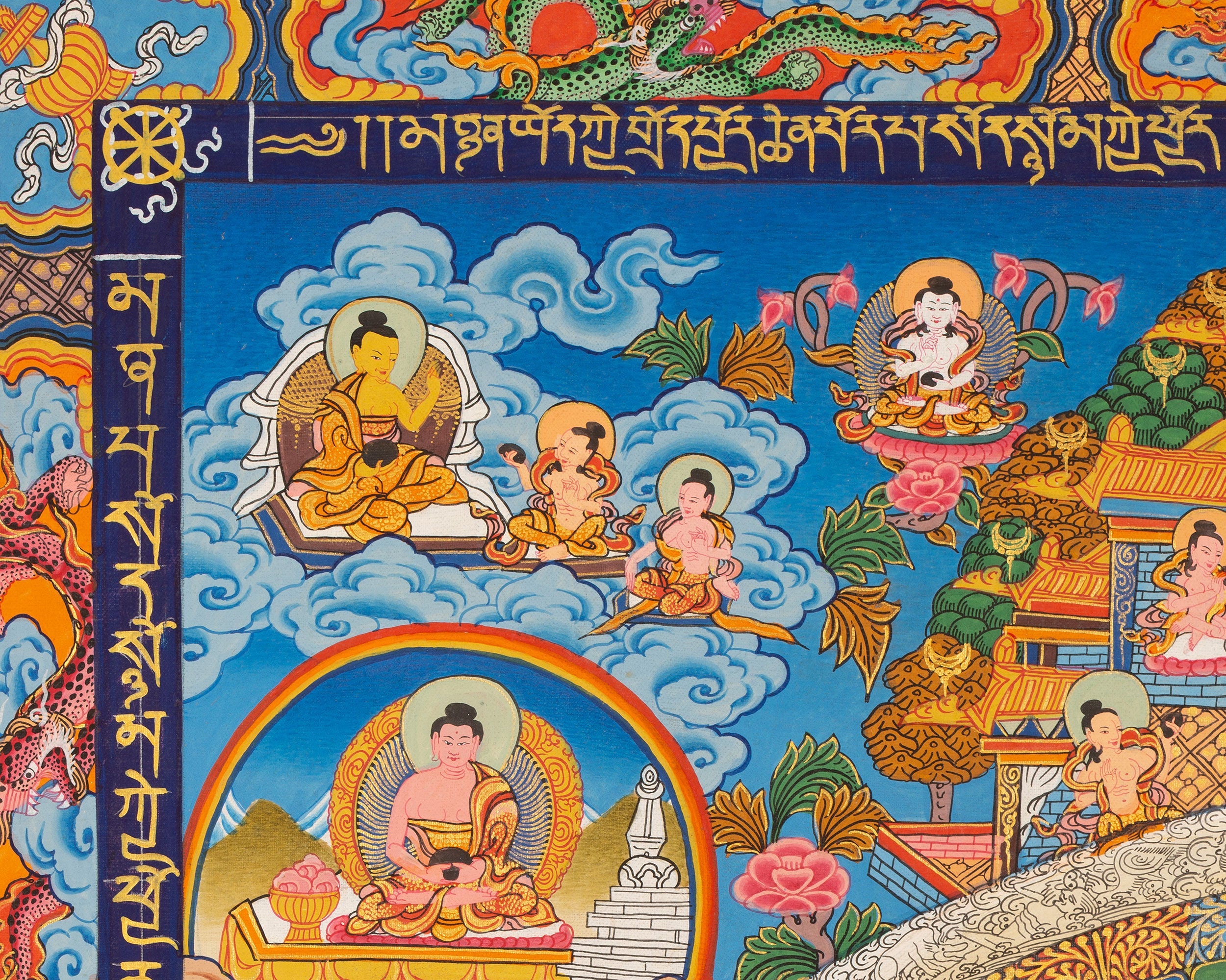 Maitreya Buddha Mandala Thangka | Sacred Art of the Future Buddha