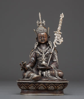 Radiant Oxidized Guru Rinpoche Statue