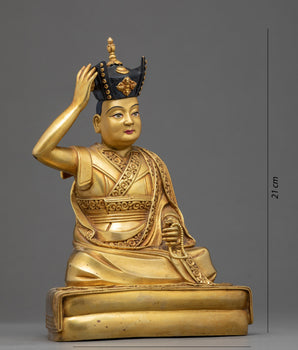 16th Karmapa Statue | Finely Hand Carved Buddhist Sculpture