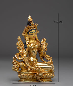 Radiant Golden Shyama Tara Statue 