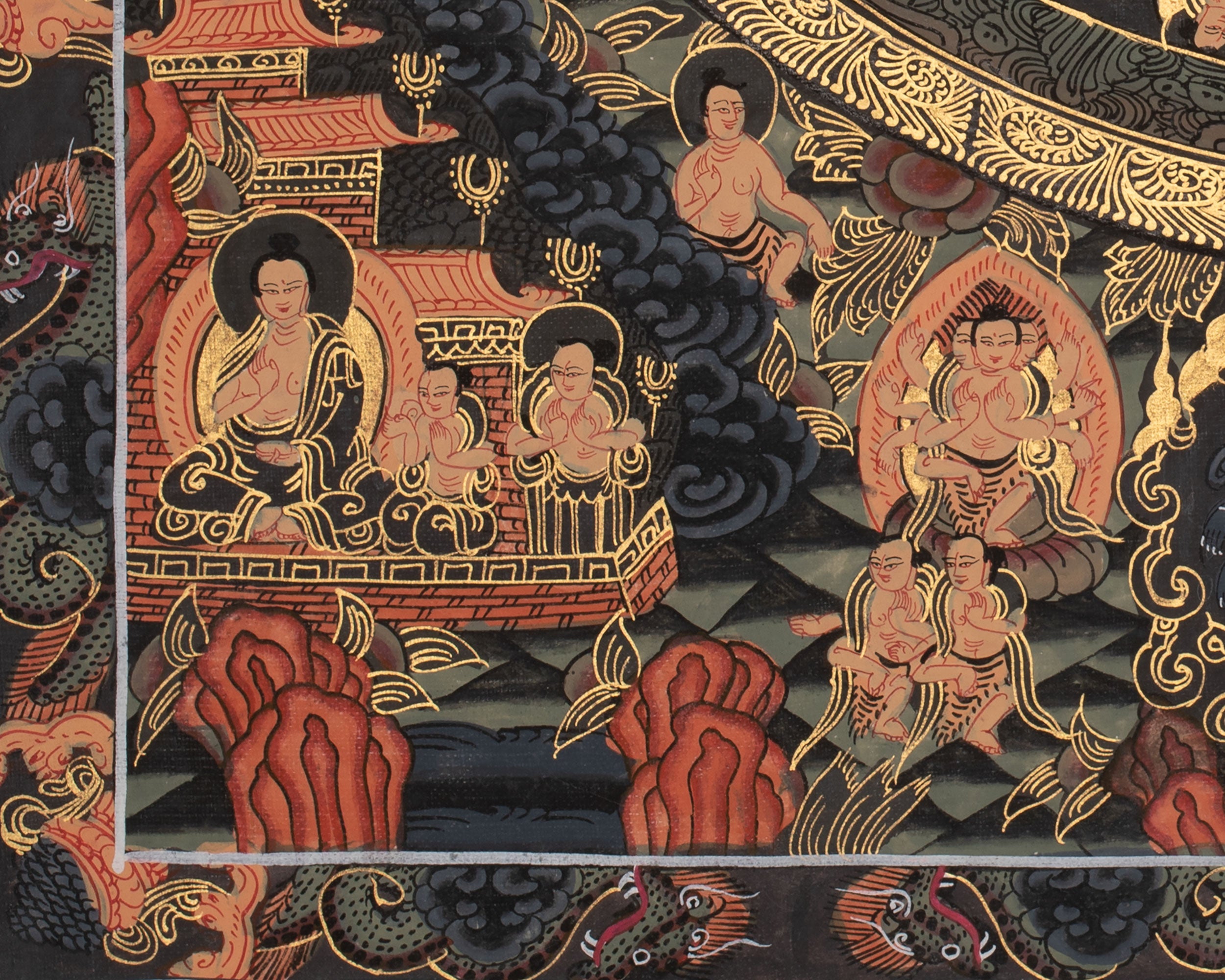 Buddha Shakyamuni Mandala Thangka | Tibetan Buddhist Mandala Art Featuring Historical Buddha