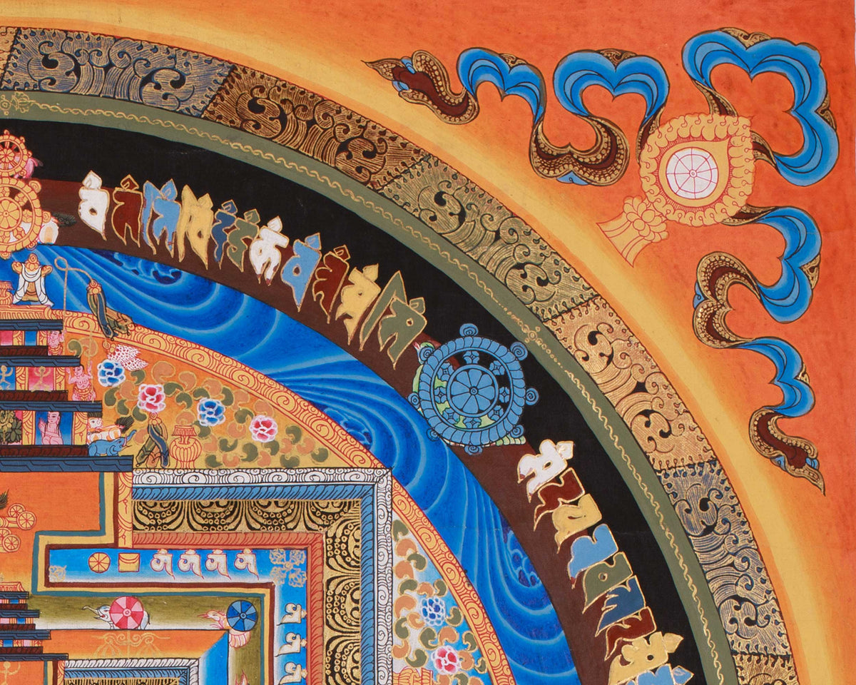 Kalachakra Mandala Artwork | Wheel of Time Thangka