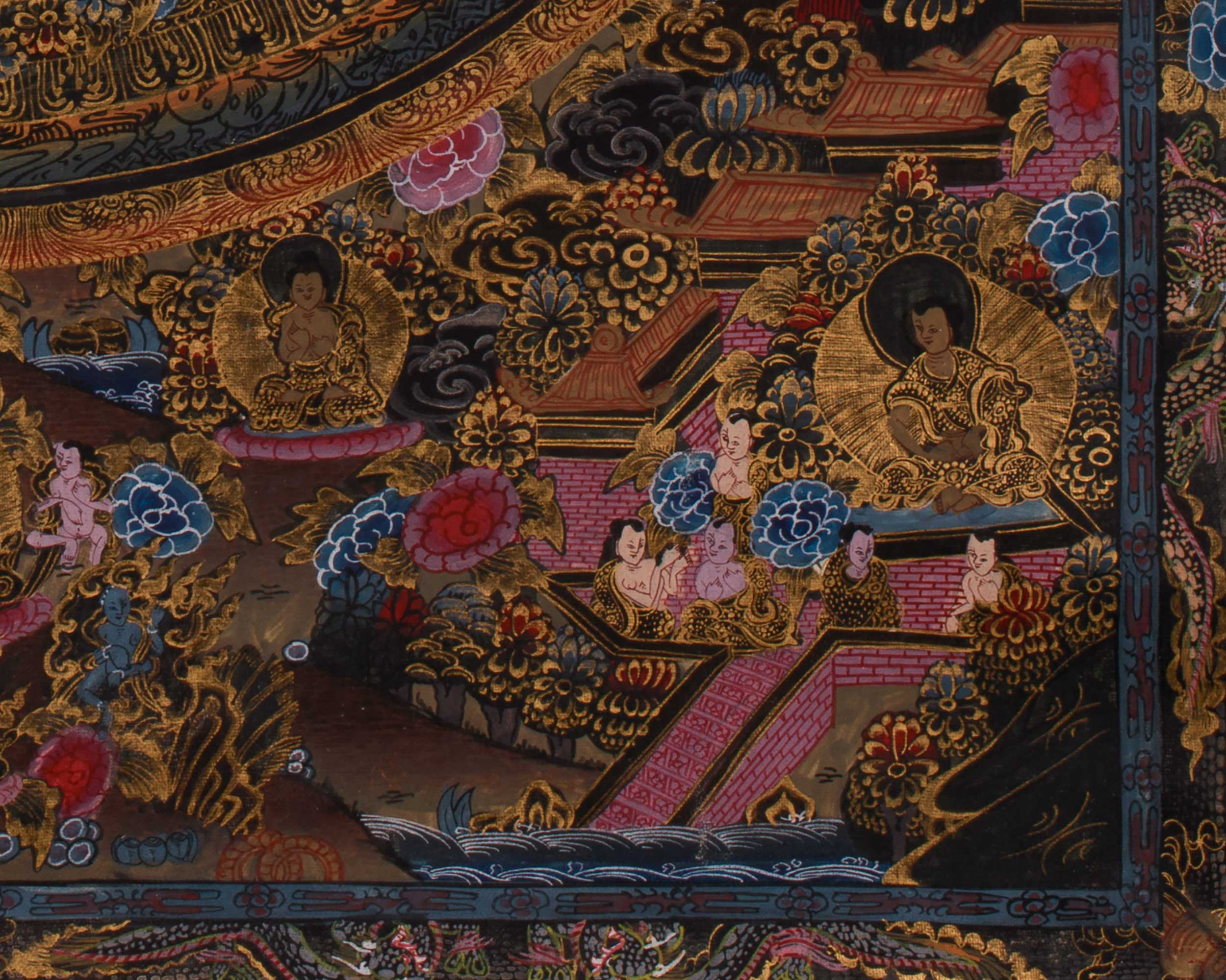 Tibetan deity Mandala Art | Symbolized Protection, Healing, and Spiritual Blessings