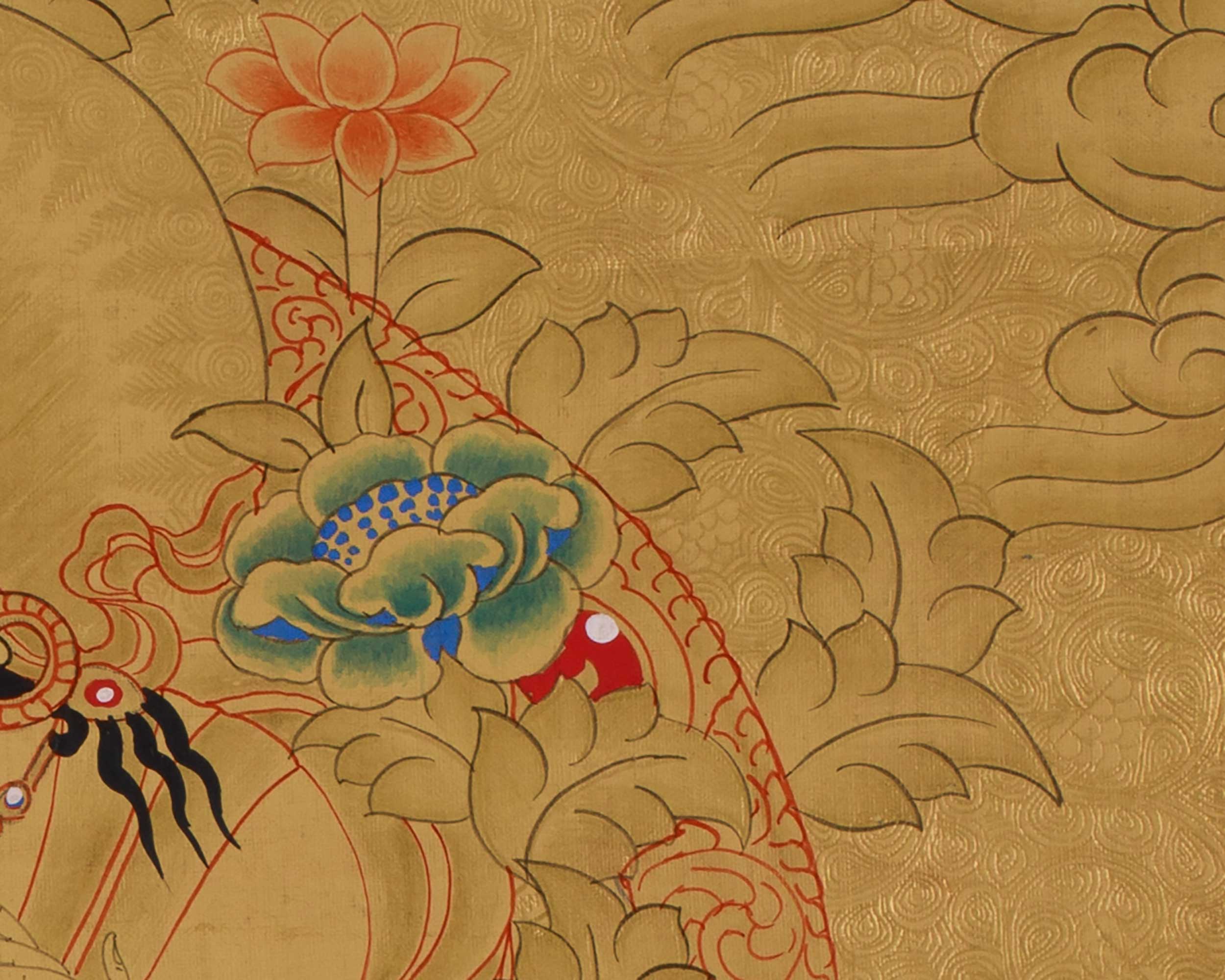 Buddhist Deity Green Tara Thangka | The Goddess of Compassion and Protection