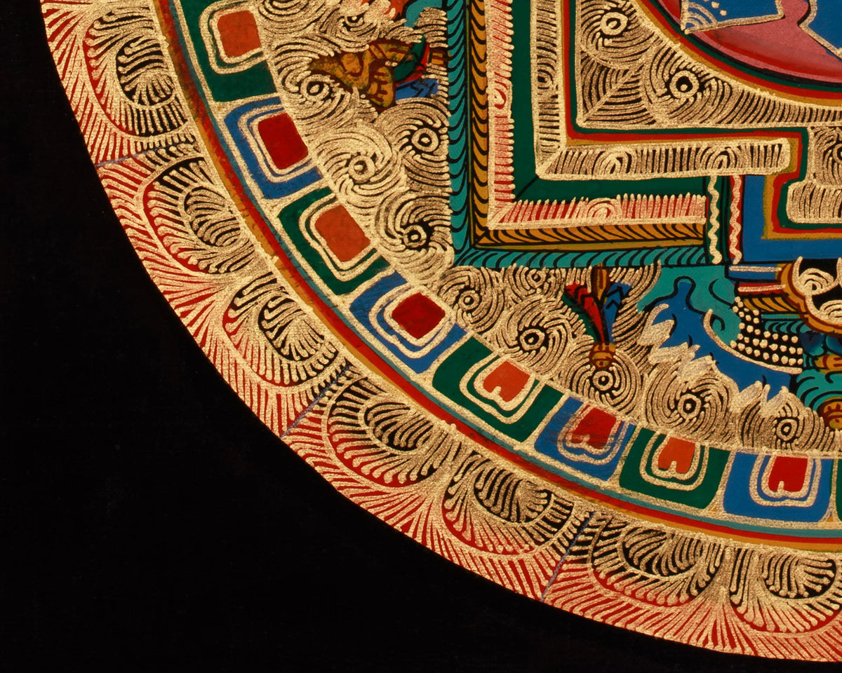 Buddhist Om Mandala Artwork | Tibetan Symbol of Sound and Light