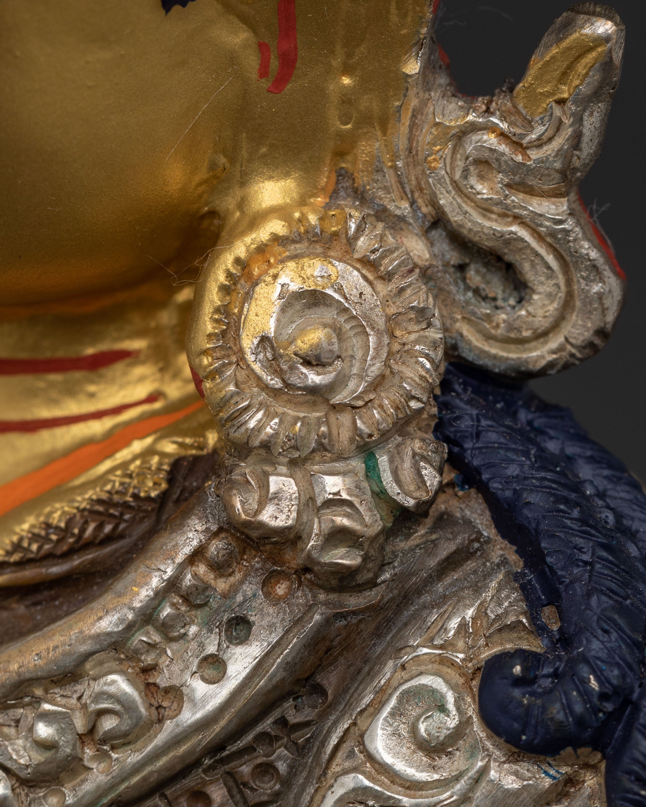Buddhist Guru Rinpoche Deity Statue | Buddhist Altar Sculpture
