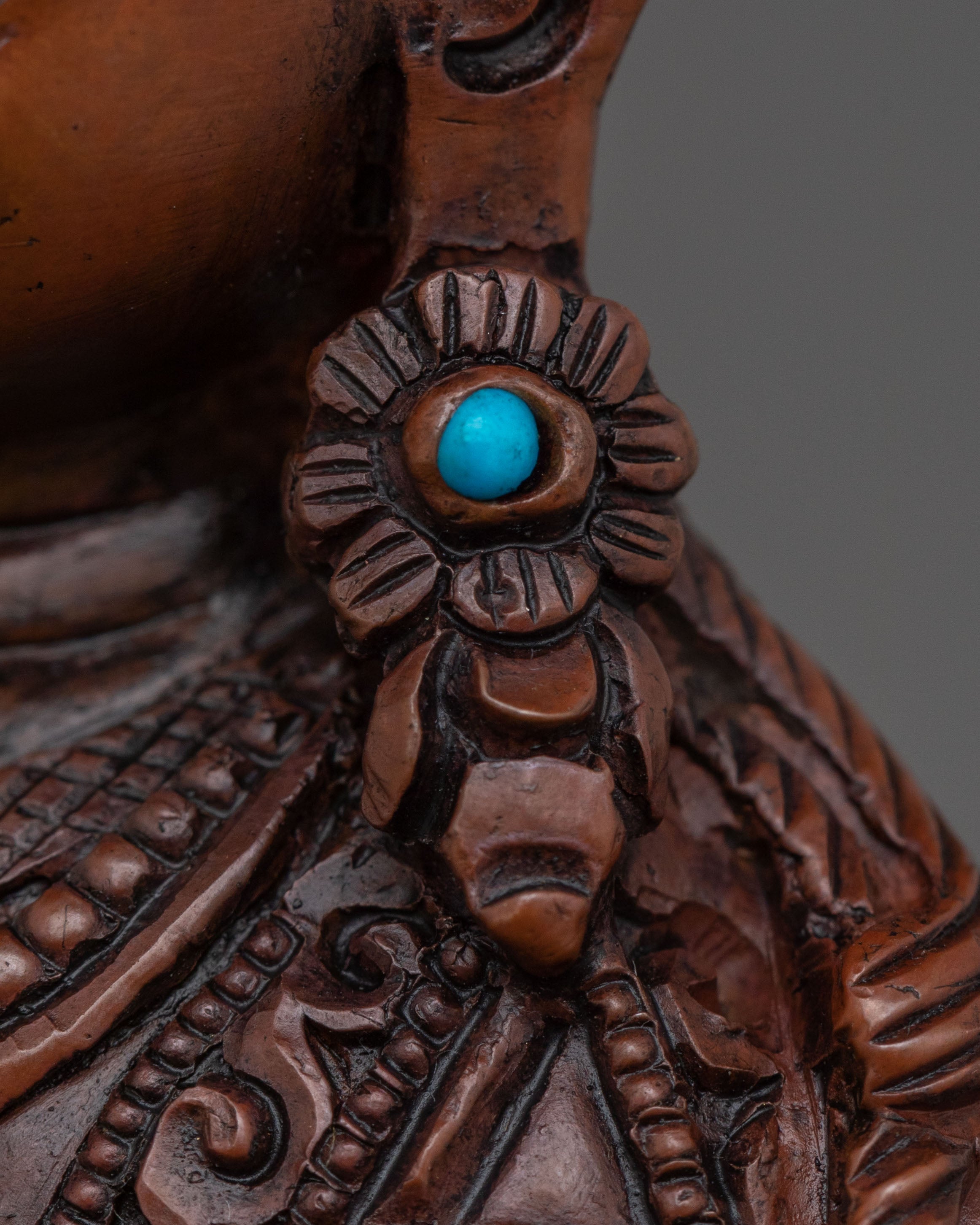Guru Rinpoche Oxidized Copper Statue | Padmasambhava Buddhist Art