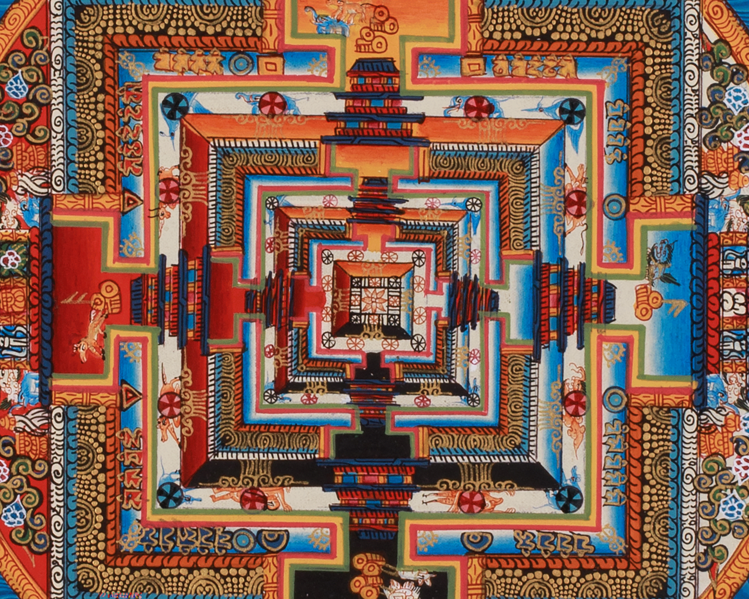 Divine Artwork of Kalachakra Mandala | Symbolizing the Wheel of Time
