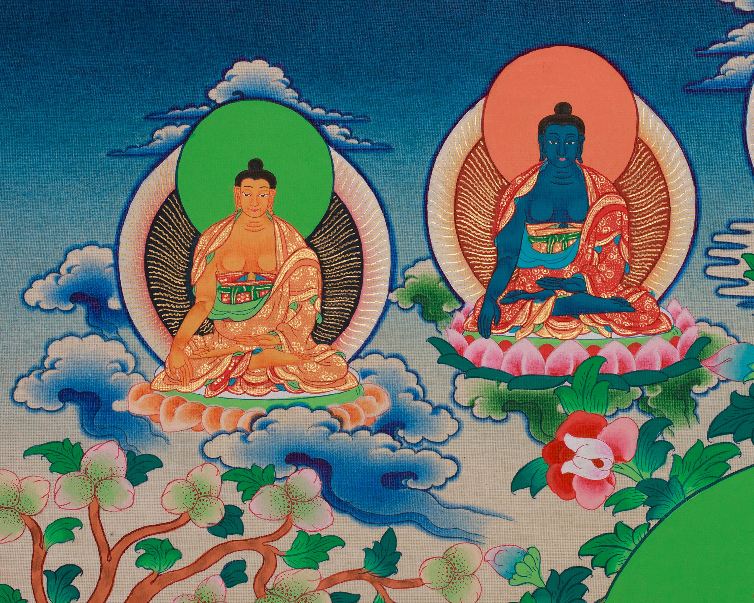 Spiritual Wealth Deity Dzambhala Thangka | Icon of Prosperity