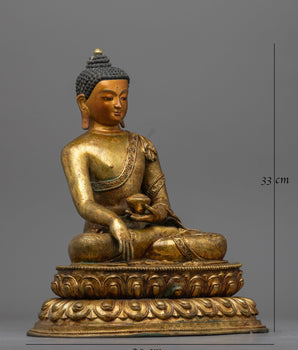 Shakyamuni Buddha Antique Figurine | Timeless Elegance and Spiritual Serenity
