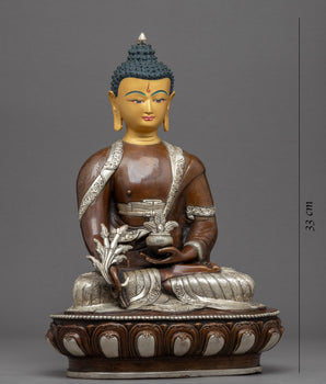 Bhaisajyaguru Medicine Buddha Statue | Gold Gilded Statue For Meditation
