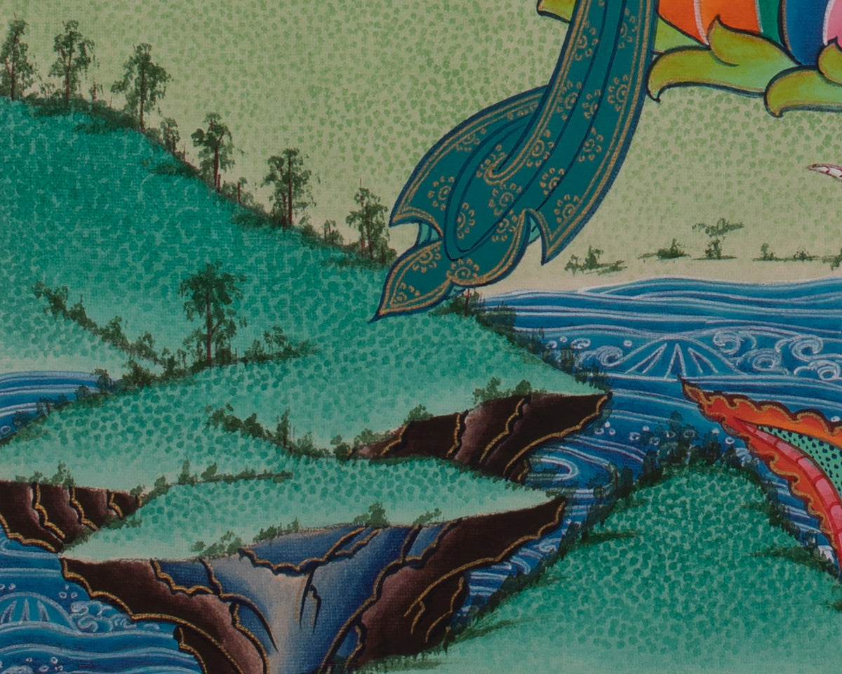 Cundi Artwork | Sacred Himalayan Buddhist Painting of Compassion and Wisdom