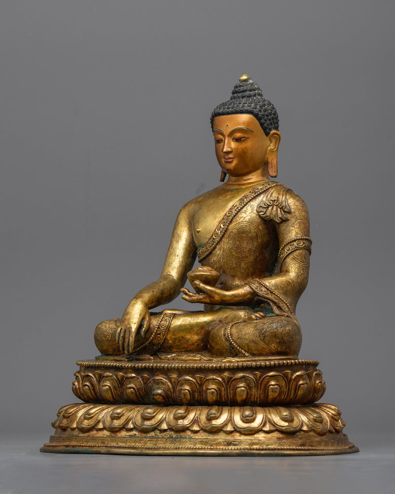 Buddha Shakyamuni Sculpture Tibet | Handmade Buddha Statue