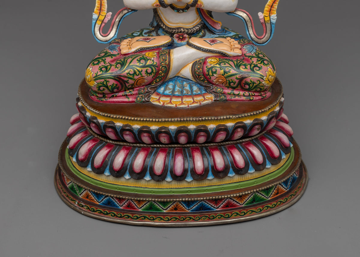 Chenrezig White Figurine | Embrace Compassionate Wisdom