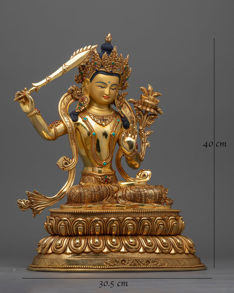 Wisdom Bodhisattva Deity Manjushri Statue | Beacon of Enlightened Wisdom
