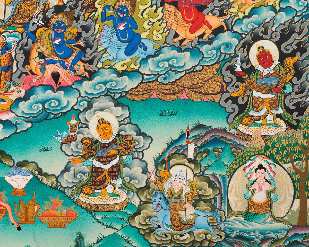 Machig Labdron Lineage Tree Print | Tibetan Traditional Artwork