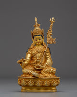Guru Rinpoche Copper Statue 24K Gold Gilded